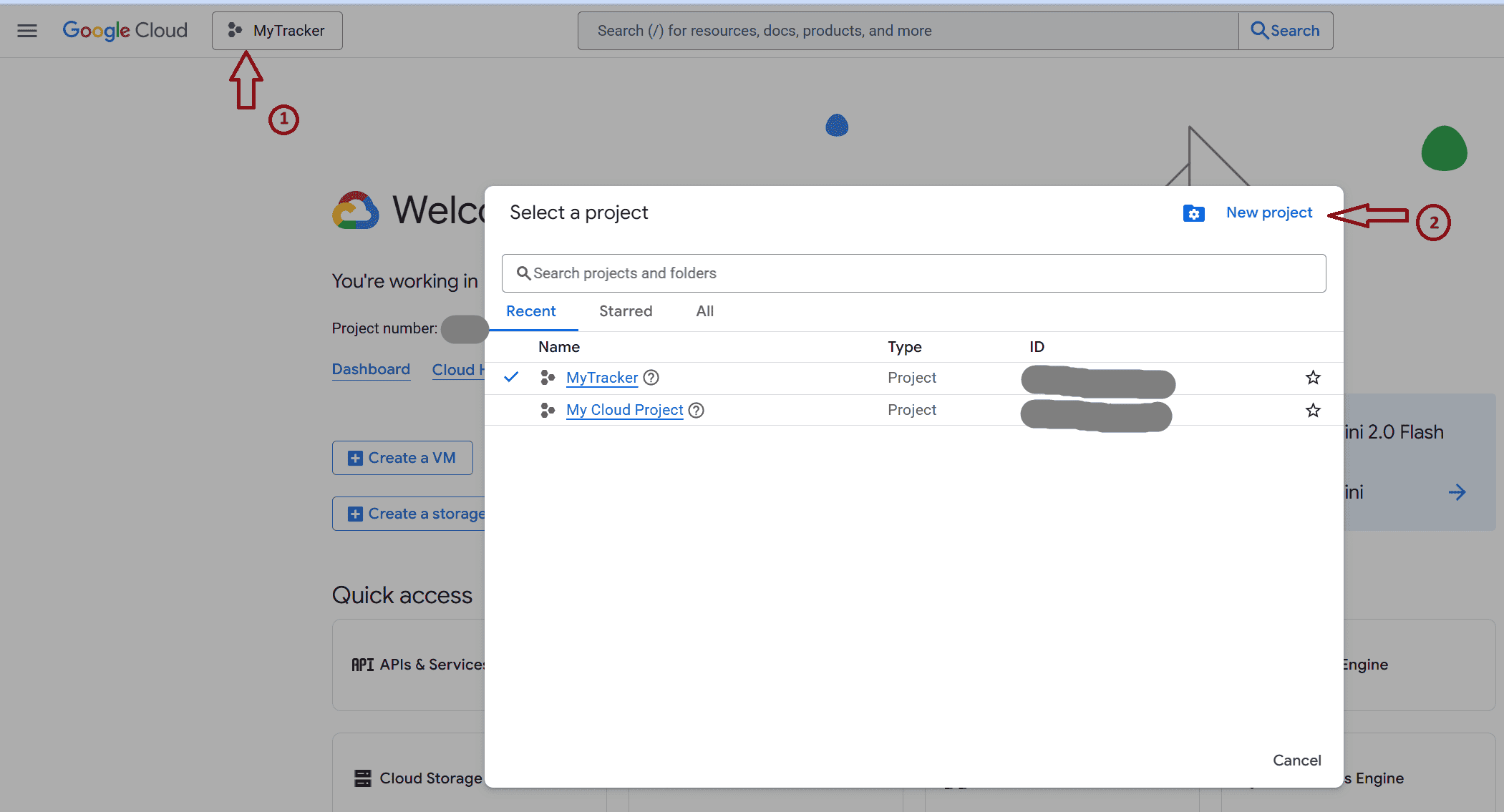 Create a new project