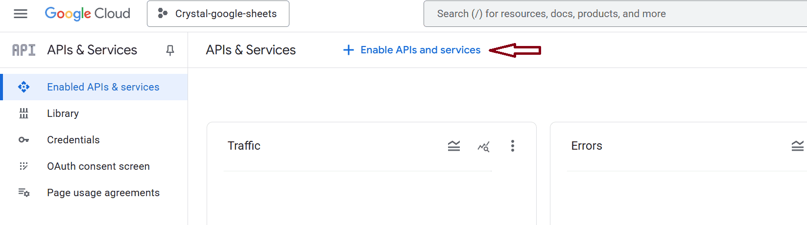 enable API