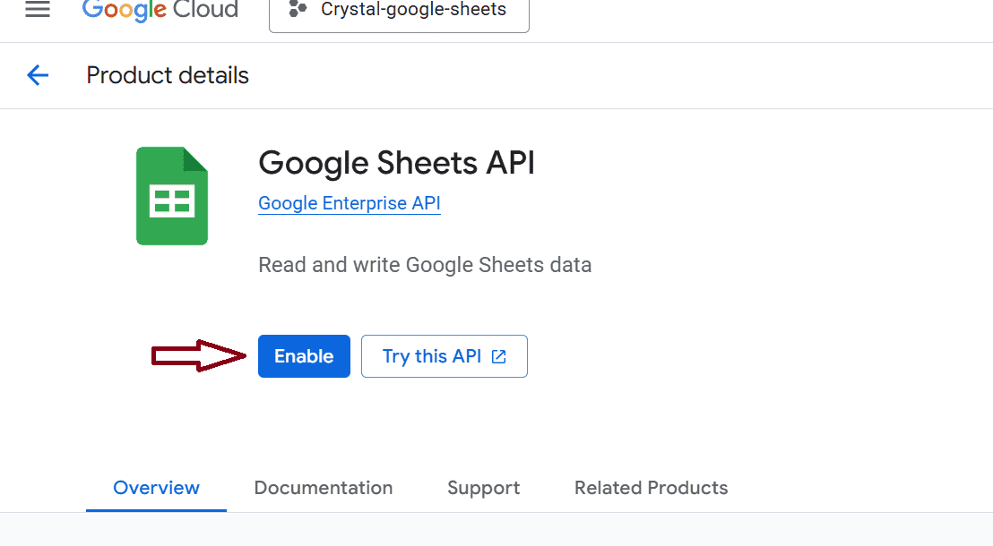 enable API