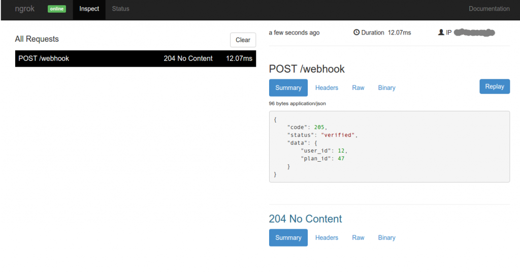 ngrok dashboard